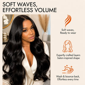 360 HD Lace Frontal Body Wave 220% Density Human Hair Wig with Bleached Knots & Invisi Strap Snug Fit