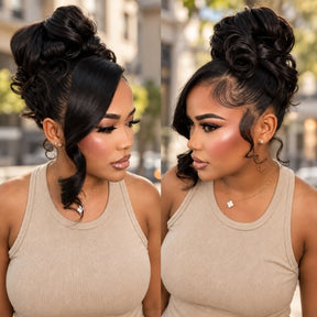 360 HD Lace Frontal Body Wave 220% Density Human Hair Wig with Bleached Knots & Invisi Strap Snug Fit