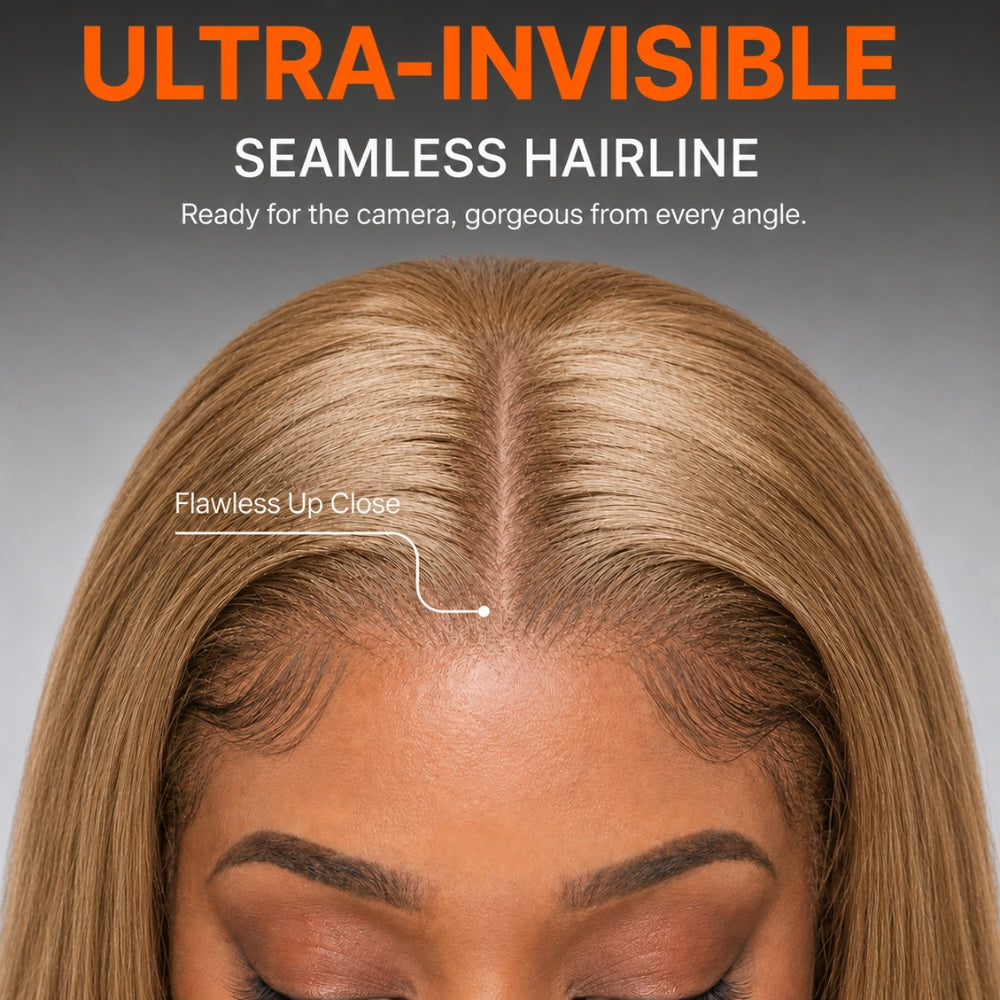 Loose Deep Wave 360 Lace Frontal 27# Honey Blonde Color Human Hair Wigs with Pre Plucked Hairline