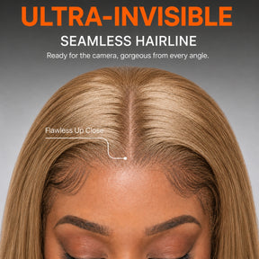 Loose Deep Wave 360 Lace Frontal 27# Honey Blonde Color Human Hair Wigs with Pre Plucked Hairline