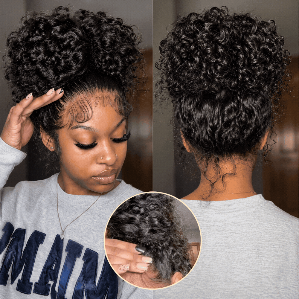 Water Wave 220% Density Invisi Strap Snug Fit 360 Transparent Lace Frontal Bleached Knots Pre Cut Lace Wig
