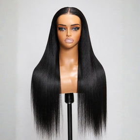 360 HD Lace Frontal Silky Straight 220% Density Human Hair Wig with Bleached Knots & Invisi Strap Snug Fit