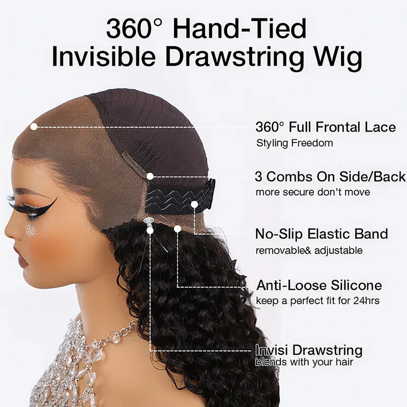 #613 Blonde Wigs Body Wave Invisi Strap 360 Transparent Lace Frontal Wig Pre Plucked Human Hair Wigs