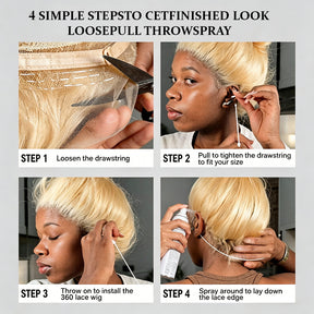 #613 Blonde Wigs Body Wave Invisi Strap 360 Transparent Lace Frontal Wig Pre Plucked Human Hair Wigs