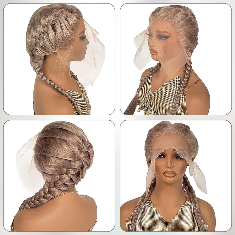 Pizazz Hair Ash Blonde 18# Straight Hair 13x4 Lace Front Wigs Skin Melt Lace Wigs