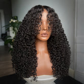 Glueless 13x4 Kinky Curly Wig With Curtain Bangs Face Framing