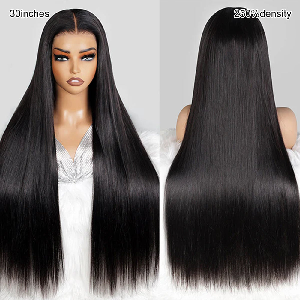 Pizazz Hair Pull & Go Glueless Wig 13×6 Straight Wig Invisi-Drawstring Pre-Everything Human Hair Wig