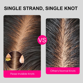 Pizazz 350% Density 13x6 Glueless Wig Dark Brown Burmese Curly With Drawstring Human Hair Wigs