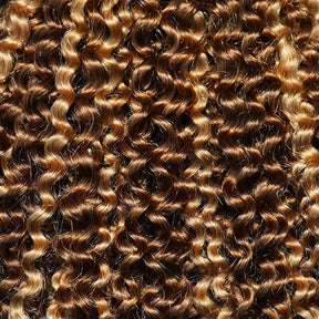 4/27 Highlight Kinky Curly Feather Crochet Hair Extensions Miracle Knots Pre-Separated Braiding Hair