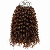 4# Brown Kinky Curly Human Hair Crochet Hair Reusable Upgraded Real Human Hair Crochet Extensions