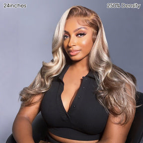Pizazz Hair P4/613 Blonde Highlight 13x4 Lace Front Wig 180% Density Human Hair Wigs 100% Human Hair Wig