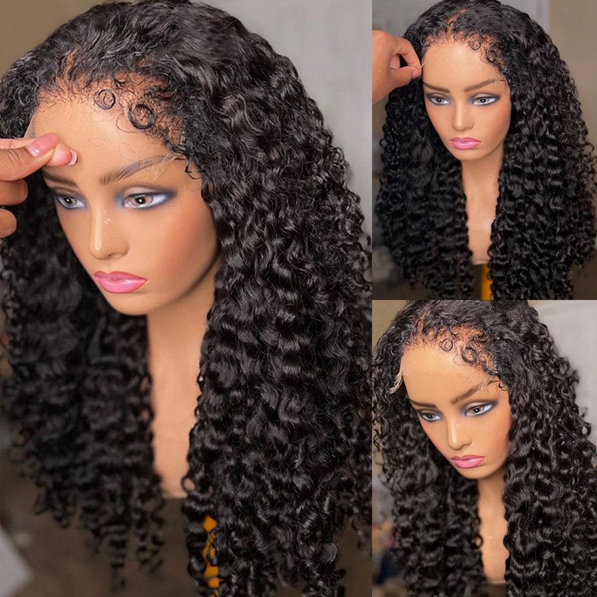 4C Edges Hairline Deep Wave 360 Lace Front Wig Glueless Lace Wig