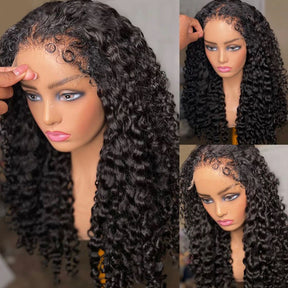 4C Edges Hairline Deep Wave 13x4 Lace Front Wig Glueless Lace Wig