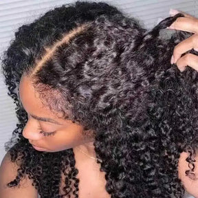 4C Edges Hairline Curly 13x4 Lace Front Wig Glueless Lace Wig
