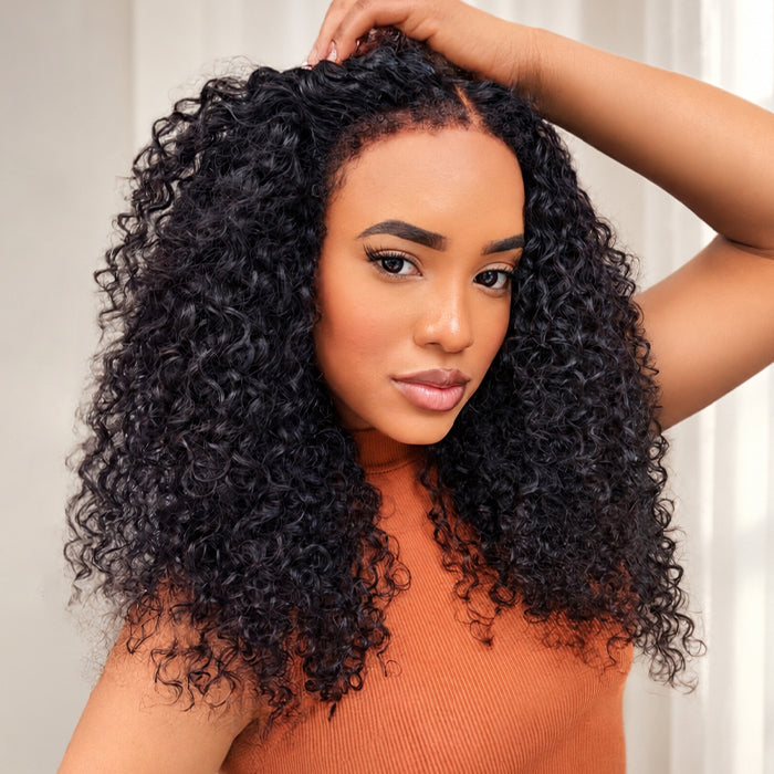 4C Edge Hairline Glueless HD Lace Curly 13x4 Lace Front Wig Pre Everything Human Hair Wigs For Women