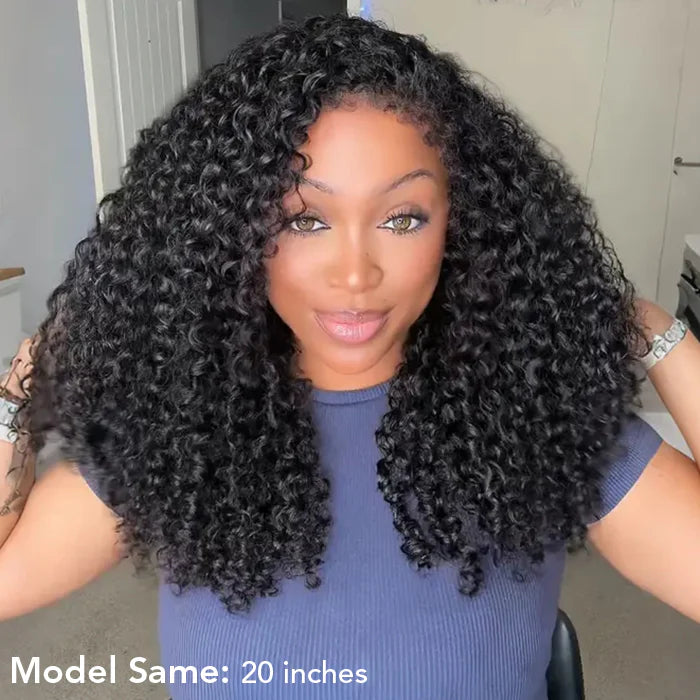 4C Curly Edges 360 HD Lace Frontal 220%/250% Density Jerry Curly Wig Invisible Strap Bleached Knots Pre Cut Lace Glueless
