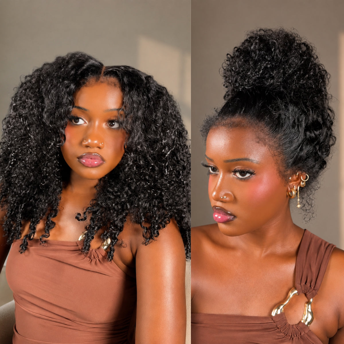 4C Edge Hairline Glueless HD Lace Curly 13x4 Lace Front Wig Pre Everything Human Hair Wigs For Women