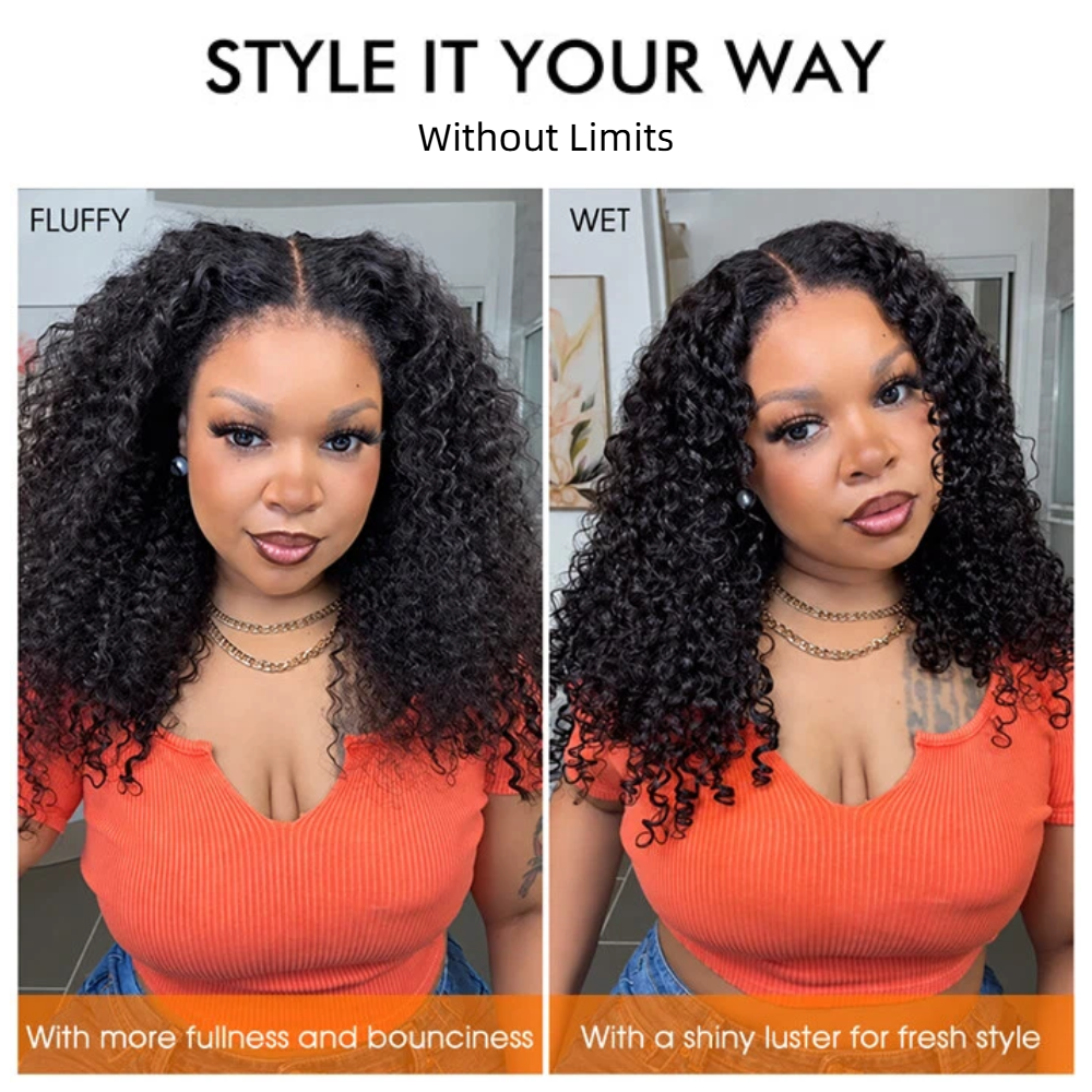 4C Edge Hairline Glueless HD Lace Curly 13x4 Lace Front Wig Pre Everything Human Hair Wigs For Women