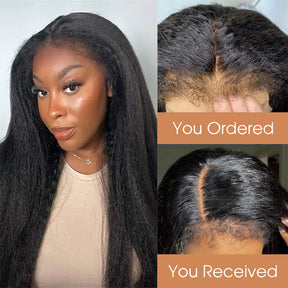Natural 4c blowout wig - 13x4 Glueless kinky straight wig