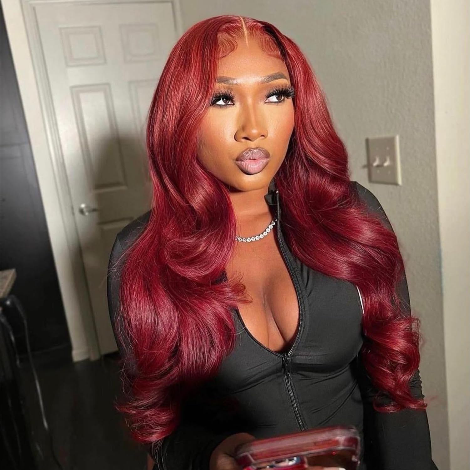 99J Burgundy Body Wave 5x5 HD Lace Closure Glueless Wig Pre Cut For Beginners Human Hair