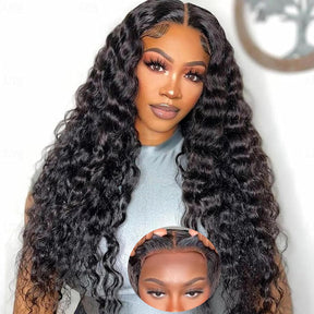 5x5 Lace Closure Wigs Deep Wave Lace Front Wigs Human Hair Long Wigs
