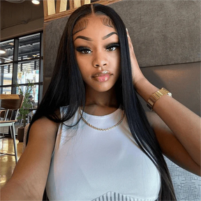 5x5 HD Invisible Lace Closure Wigs Straight Hair Glueless Human Hair Wigs