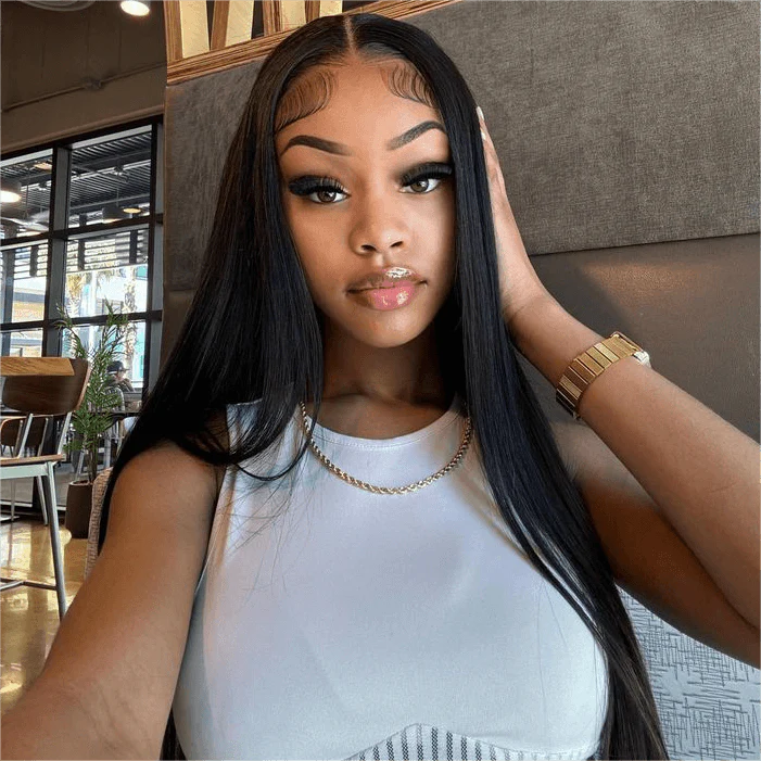 5x5 HD Invisible Lace Closure Wigs Straight Hair Glueless Human Hair Wigs