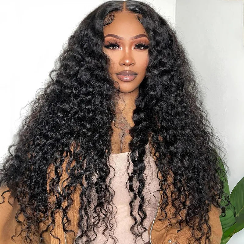 Water Wave  5x5 Undetectable Invisible HD Lace Glueless Closure Wig