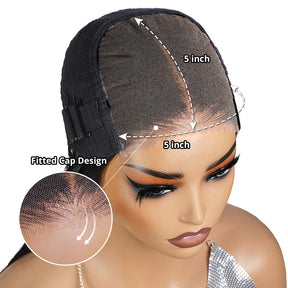 Water Wave Short Bob Natural Black 5x5 Lace Human Hair Wig Pre Plucked  Flash Sale