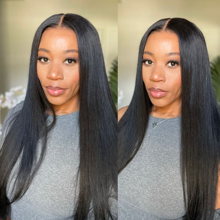 Yaki Straight Glueless 5x5 HD Lace Closure Human Hair Wig
