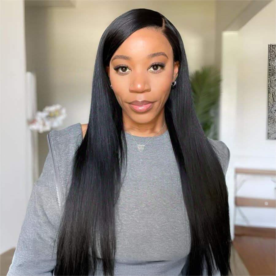 Yaki Straight Glueless 5x5 HD Lace Closure Human Hair Wig