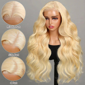 613 Blonde Glueless Pre Cut HD Lace Body Wave Real Human Hair Wig