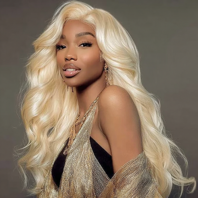 613 Blonde Glueless Pre Cut HD Lace Body Wave Real Human Hair Wig