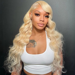 Pizazz Hair 613 Blonde Body Wave  13x6 HD  Lace Front Wigs 180% Density