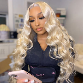 Pizazz Hair 613 Blonde Body Wave  13x6 HD  Lace Front Wigs 180% Density