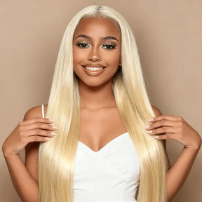 613 Blonde Glueless Pre Cut HD Lace Body Wave Real Human Hair Wig