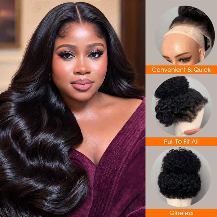 360 HD Lace Frontal Body Wave 220% Density Human Hair Wig with Bleached Knots & Invisi Strap Snug Fit