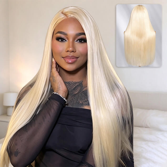 613 Silky Straight 5x5 Closure HD Lace Glueless Human Hair Wig Pre-cut & Plucked Hairline