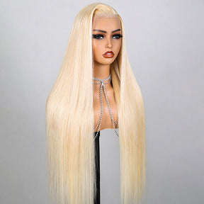 613 Silky Straight 5x5 Closure HD Lace Glueless Human Hair Wig Pre-cut & Plucked Hairline