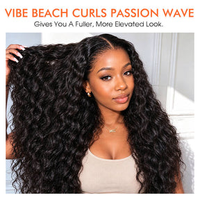 Vibe Beach Curls Passion Wave Glueless Wig Pre Plucked Natural Hairline 5x5 HD Lace Closure Human Hair Wigs