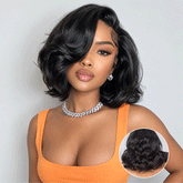 220% Density Put On Go Body Wave Short Bob Wig Glueless 13x4 & 5x5 HD Lace Human Hair Wig Beginner Friendly