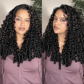 Effortless Burmese Curly Wig with Finger Coil Ends Pre Cut 5x5 HD Lace Human Hair Glueless Wig Quick Install for Beginner