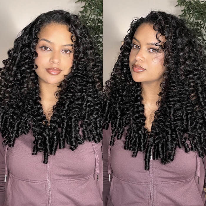 Effortless Burmese Curly Wig with Finger Coil Ends Pre Cut 5x5 HD Lace Human Hair Glueless Wig Quick Install for Beginner