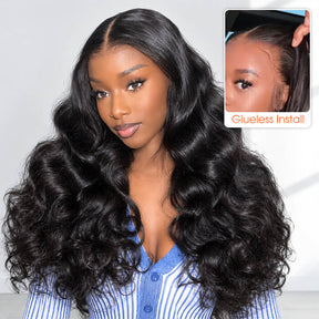 Body Wave 5x5 HD Lace Closure Wig with Pre Plucked Hairline Glueless Human Hair Wigs For Women