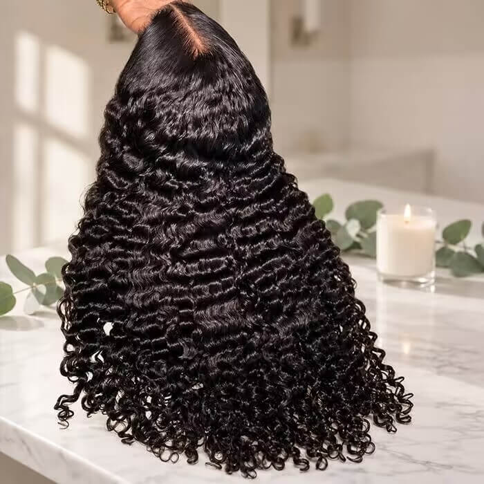 Deep Wave 5x5 HD Lace Closure Wig Put On & Go Glueless Human Hair Wigs Beginner Friendly