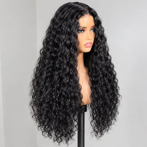 Water Wave 5x5 Closure Wig Natural Wave Human Hair Glueless Wig with Pre Plucked Hairline