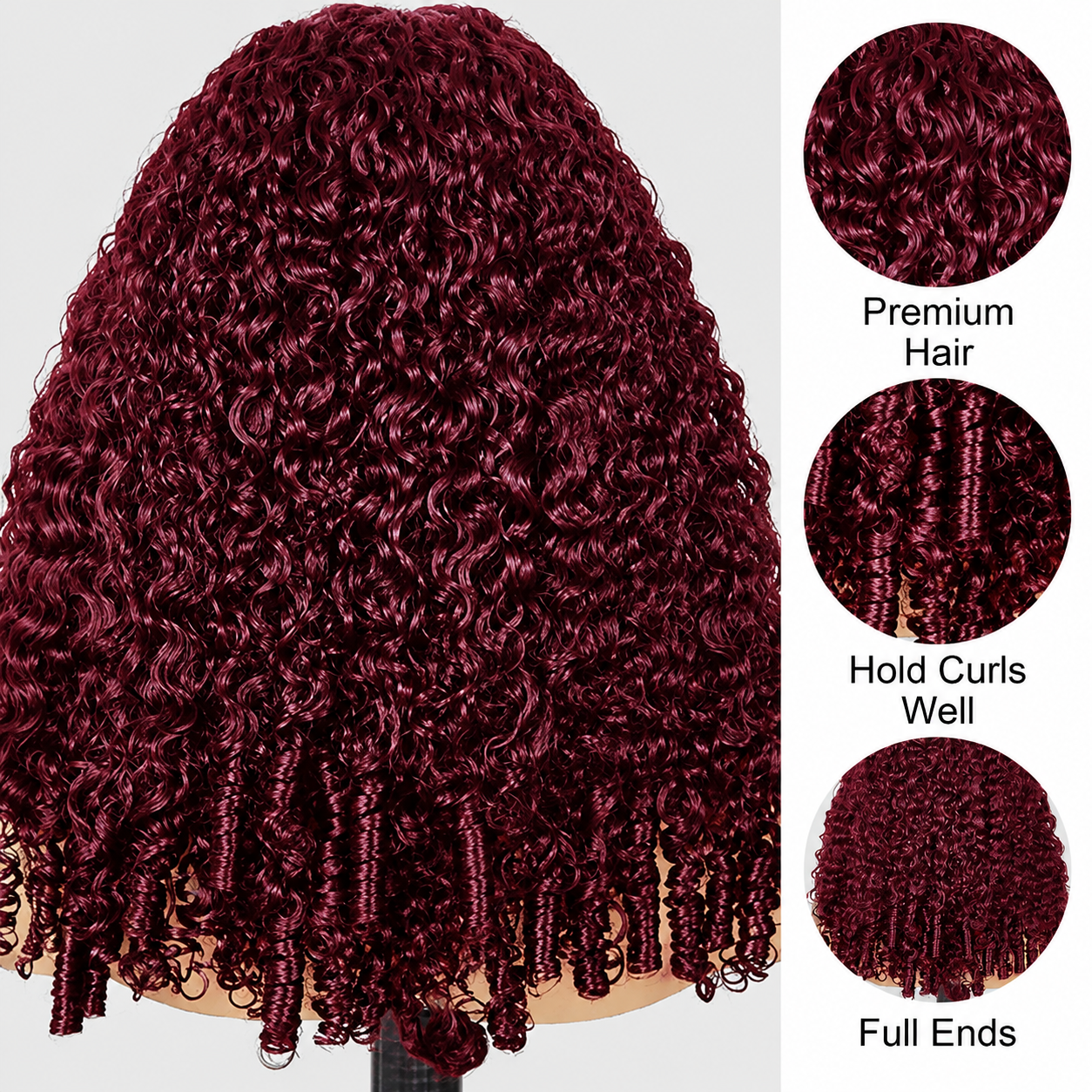 99J Burmese Curly Glueless Wig Bleached Knots 13x6 Full Pull Go Lace Front Wear Go Wig With Flexible Fit Drawstring