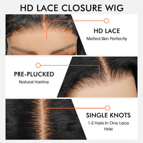 5x5 HD Lace Super Double Drawn Hair Deep Wave Human Hair Wigs Thick Look 350% Density