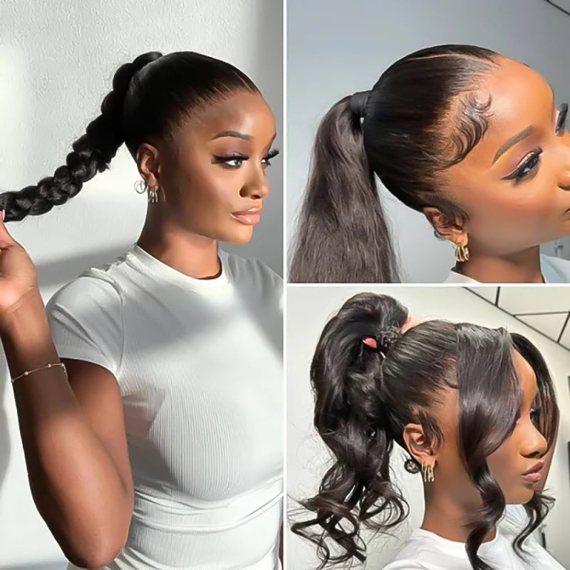 Straight  Full Scalp HD Lace Human Hair Wigs Pre Plucked 18-28 Inches 230% Density