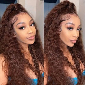 Glueless Water Wave 8x5 Pre Cut Lace Pre Bleached Knots Plucked Hairline 220% Density